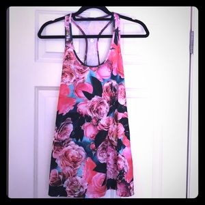 Lululemon size 12 flowered racerback tank